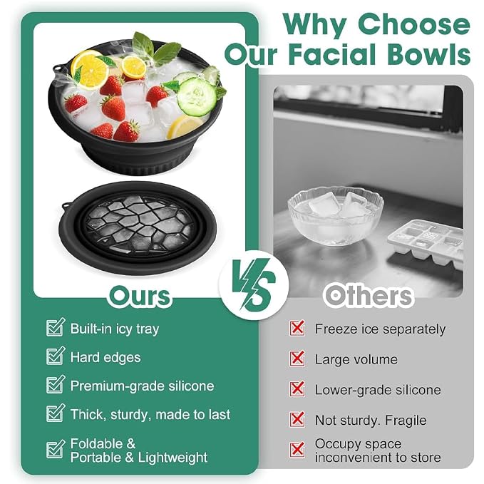 2-in-1 Ice Face Bowl with Built-In Ice Tray | Refreshing, Portable & Reusable
