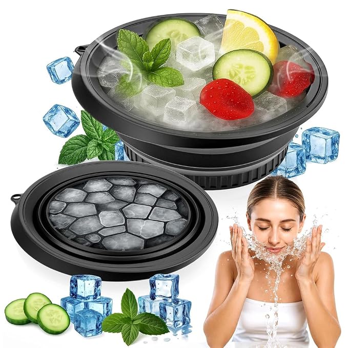 2-in-1 Ice Face Bowl with Built-In Ice Tray | Refreshing, Portable & Reusable
