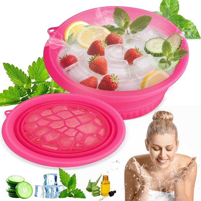2-in-1 Ice Face Bowl with Built-In Ice Tray | Refreshing, Portable & Reusable