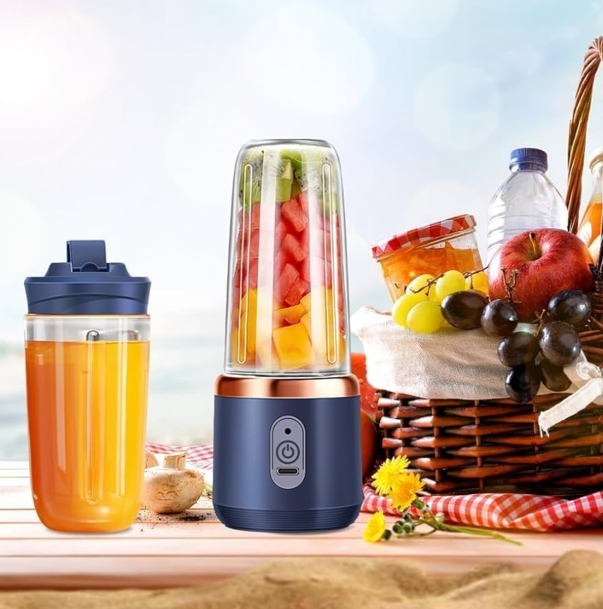 Portable Blender l USB Rechargeable | Powerful 6-Blade Personal Smoothie & Juice Maker